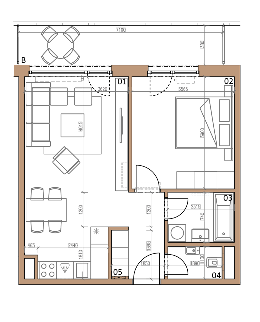 2KK Izbové bývanie