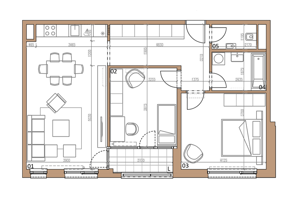 3KK Izbové bývanie